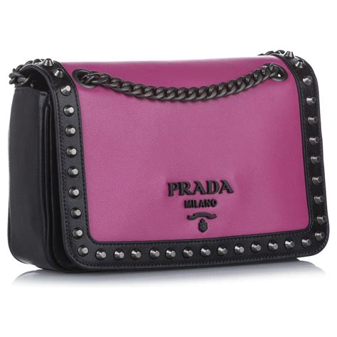 prada pink fluffy purse|pink leather Prada handbags.